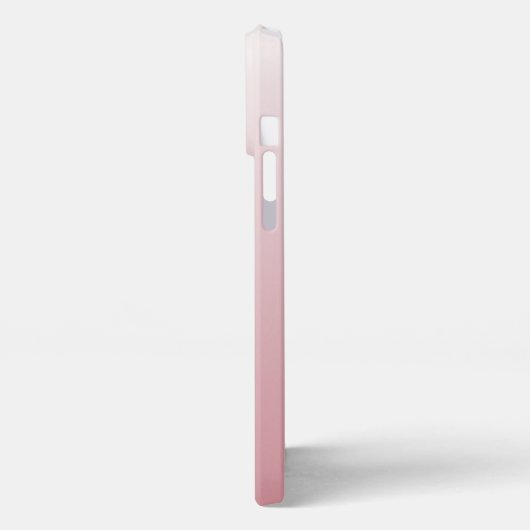Benutzerdefinierte Ombre Light Peach Blush Pink Gr iPhone Hülle (Linke Seite)