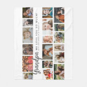 Benutzerdefinierte Opa 18 Fotocollage Fleecedecke (Vorderseite)