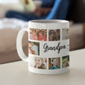 Benutzerdefinierte Opa 18 Fotocollage Kaffeetasse
