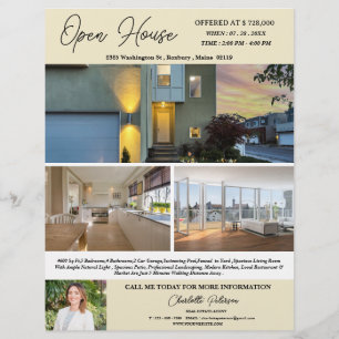 Benutzerdefinierte Open-House-Vorlage für Immobili Flyer