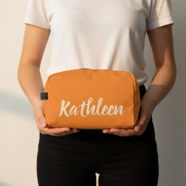 Benutzerdefinierte Orange Brautdusche Reise-Tasche Waschbeutel