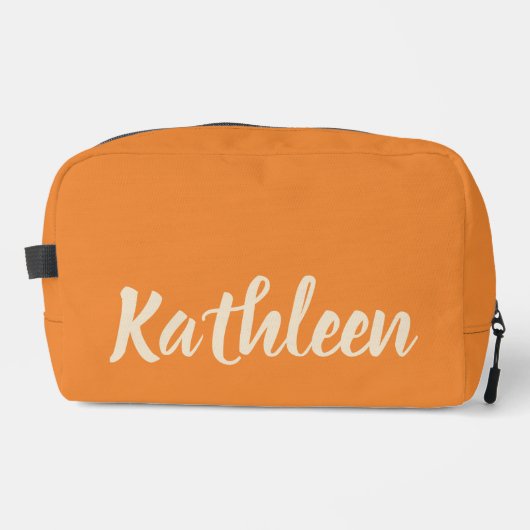 Benutzerdefinierte Orange Brautdusche Reise-Tasche Waschbeutel (Vorderseite)