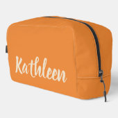 Benutzerdefinierte Orange Brautdusche Reise-Tasche Waschbeutel (Rechte Ecke)