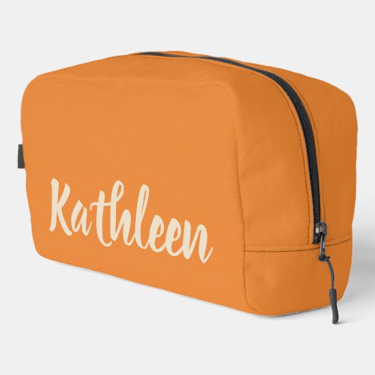 Benutzerdefinierte Orange Brautdusche Reise-Tasche Waschbeutel (Rechte Ecke)