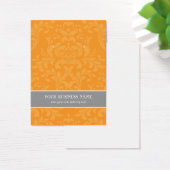 Benutzerdefinierte Orange Gray Damask Earring Card (Schreibtisch)