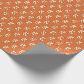 Benutzerdefinierte Orange Initial Monogram Retro S Geschenkpapier (Ecke)
