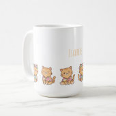 Benutzerdefinierte Orange Tabby Kaffeetasse (Vorderseite Links)