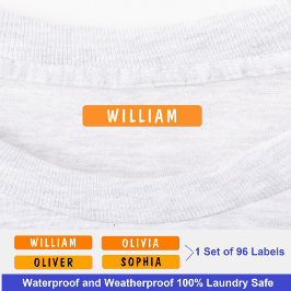 (Benutzerdefinierte Orange wasserdichte Tags) Kids Etiketten