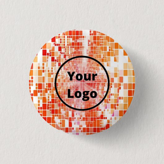 Benutzerdefinierte orangefarbene Blöcke mit Logo Button (Vorderseite)