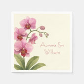 Benutzerdefinierte Orchideen-Blumen-Papier-Serviet Serviette (Vorderseite)