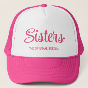 Benutzerdefinierte ORIGINAL BESTIES Herz Schrift S Truckerkappe