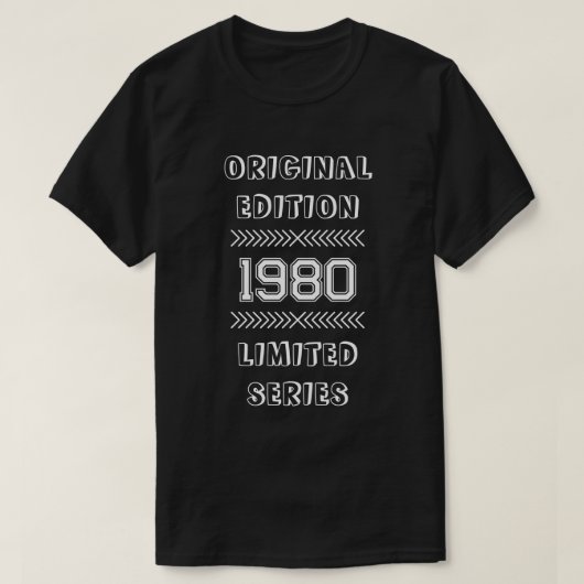 Benutzerdefinierte Original Edition Geburtstag T-Shirt (Design vorne)