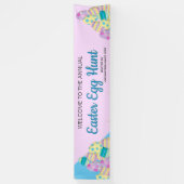 Benutzerdefinierte Ostereier-Jagd lila Banner (Vertikal)