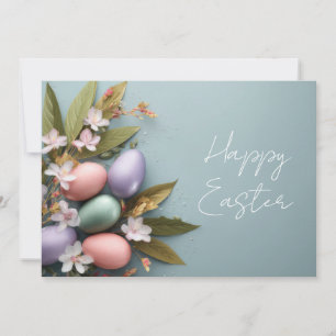 Benutzerdefinierte Osterkarte mit Ostereiern Feiertagskarte