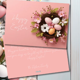 Benutzerdefinierte Osterkarte mit Ostereiern Feiertagskarte
