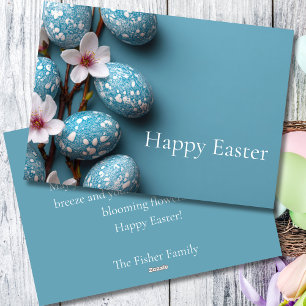 Benutzerdefinierte Osterkarte mit Ostereiern Feiertagskarte