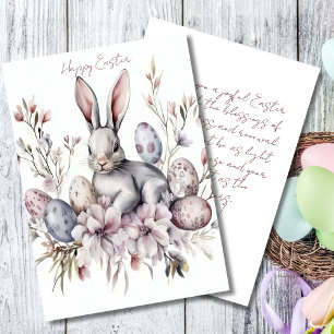 Benutzerdefinierte Osterkarte mit Ostereiern und B Feiertagskarte