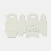 Benutzerdefinierte Ostermeldung Weiße Flora-Grenze Geschenkschachtel (Ungefaltet)