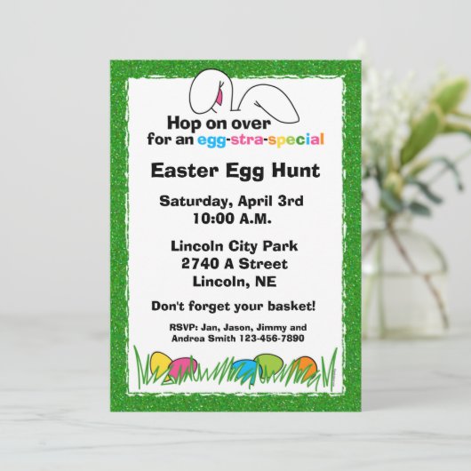 Benutzerdefinierte OsterParty Einladungen (Stehend Vorderseite)