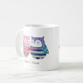 Benutzerdefinierte Paarbezeichnungen Owl Coupel Pe Kaffeetasse (Vorderseite Links)