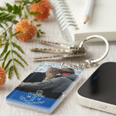 Benutzerdefinierte Paare Foto Nautical Anchor Init Schlüsselanhänger (Vorderseite rechts)