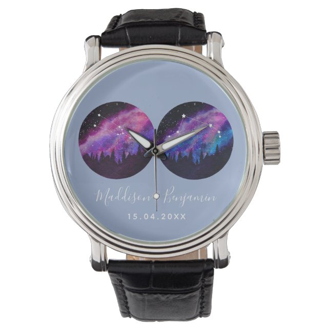 Benutzerdefinierte Paare Zodiac gibt jedes Horosko Armbanduhr (Vorderseite)