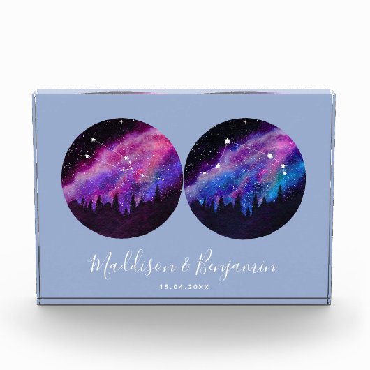 Benutzerdefinierte Paare Zodiac gibt jedes Horosko Fotoblock (Vorderseite)