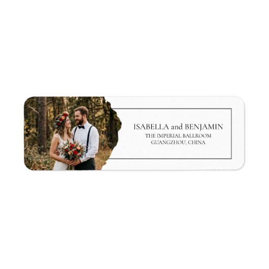 Benutzerdefinierte Paarfoto Boho-Hochzeit-Rücksend (Vorne)