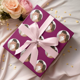 Benutzerdefinierte Paarfoto Valentinstag Liebesges Geschenkpapier