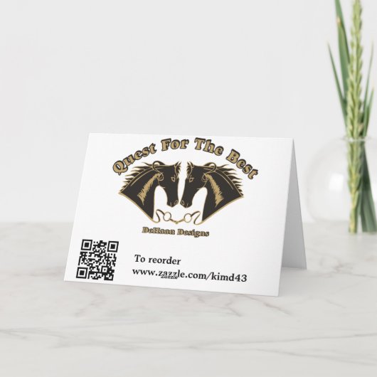 Benutzerdefinierte Paint Reining Pferdekarte Dankeskarte (Rückseite)