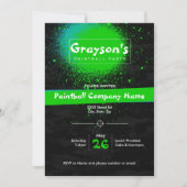 Benutzerdefinierte Paintball-Party Einladung für d (Vorderseite)