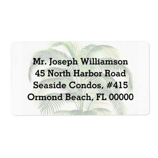 Benutzerdefinierte Palm Tree Versandmarkierungen (Vorne)