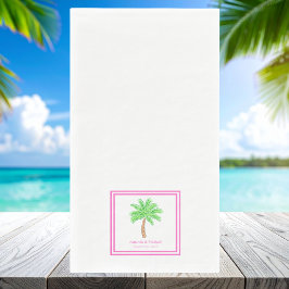 Benutzerdefinierte Palmbaum-Hochzeit / Namen Datum Serviette
