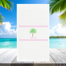 Benutzerdefinierte Palmbaum-Hochzeit / Namen & Hoc Serviette
