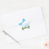 Benutzerdefinierte Palms Blue Sky Wolken Blank Tem Stern-Aufkleber (Umschlag)