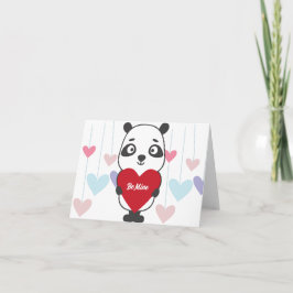 Benutzerdefinierte Panda Bear Valentinstag Card Dankeskarte