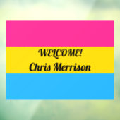 Benutzerdefinierte Pansexual Flag Pride Month Fens Fensteraufkleber (Blatt 3)