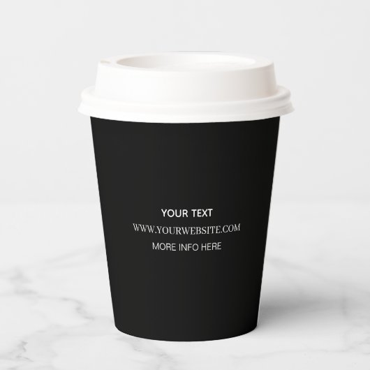 Benutzerdefinierte Papiergruppen: Minimalistisches Pappbecher (Rückseite)