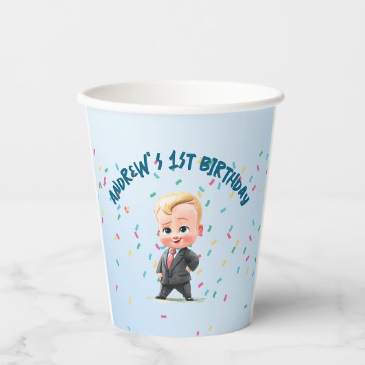 Benutzerdefinierte Papiertasse für den Geburtstag Pappbecher (Vorderseite)