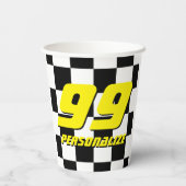 Benutzerdefinierte Papiertassen mit Racing-Flag fü Pappbecher (Rückseite)