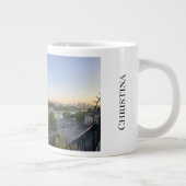 Benutzerdefinierte Pariser Panorama-Skyline-Ansich Jumbo-Tasse (Rechts)