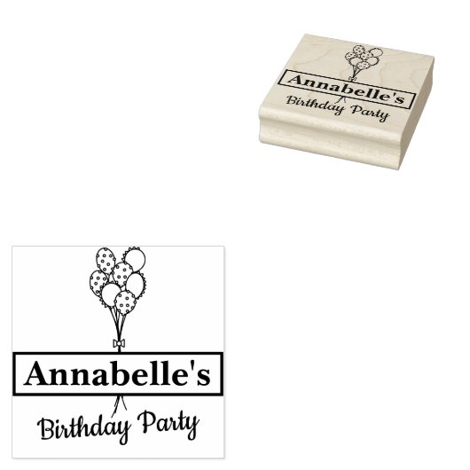 Benutzerdefinierte Party-Balloons Gummistempel (Stempel)