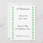 Benutzerdefinierte Party Einladung für grüne Kleeb (Rückseite)