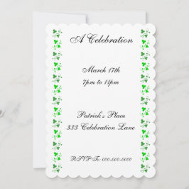 Benutzerdefinierte Party Einladung für grüne Kleeb