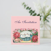 Benutzerdefinierte Party Einladungen für Swans und (Stehend Vorderseite)