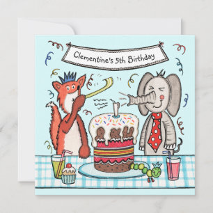 Benutzerdefinierte Party-Tiere-Geburtstags-Einladu