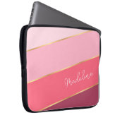 Benutzerdefinierte Pastel-Rose Pinselstrich Rosa S Laptopschutzhülle (Vorne Rechts)