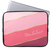 Benutzerdefinierte Pastel-Rose Pinselstrich Rosa S Laptopschutzhülle (Vorderseite)