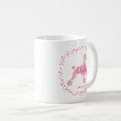 Benutzerdefinierte Pastell-Rosa-Poodle-Silhouette  Kaffeetasse (VorderseiteRechts)
