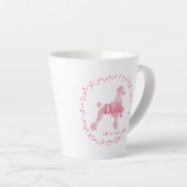 Benutzerdefinierte Pastell-Rosa-Poodle-Silhouette Milchtasse (Rechte Ecke)
